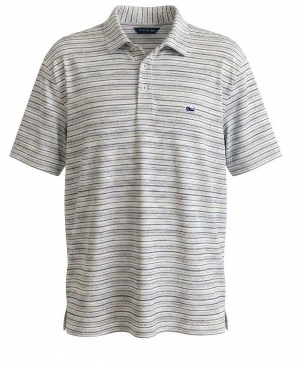 Vineyard Vines On The Go Sankaty Polo Shirt Men's Size L Striped Short Sleeve